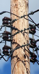 power pole for text messaging post